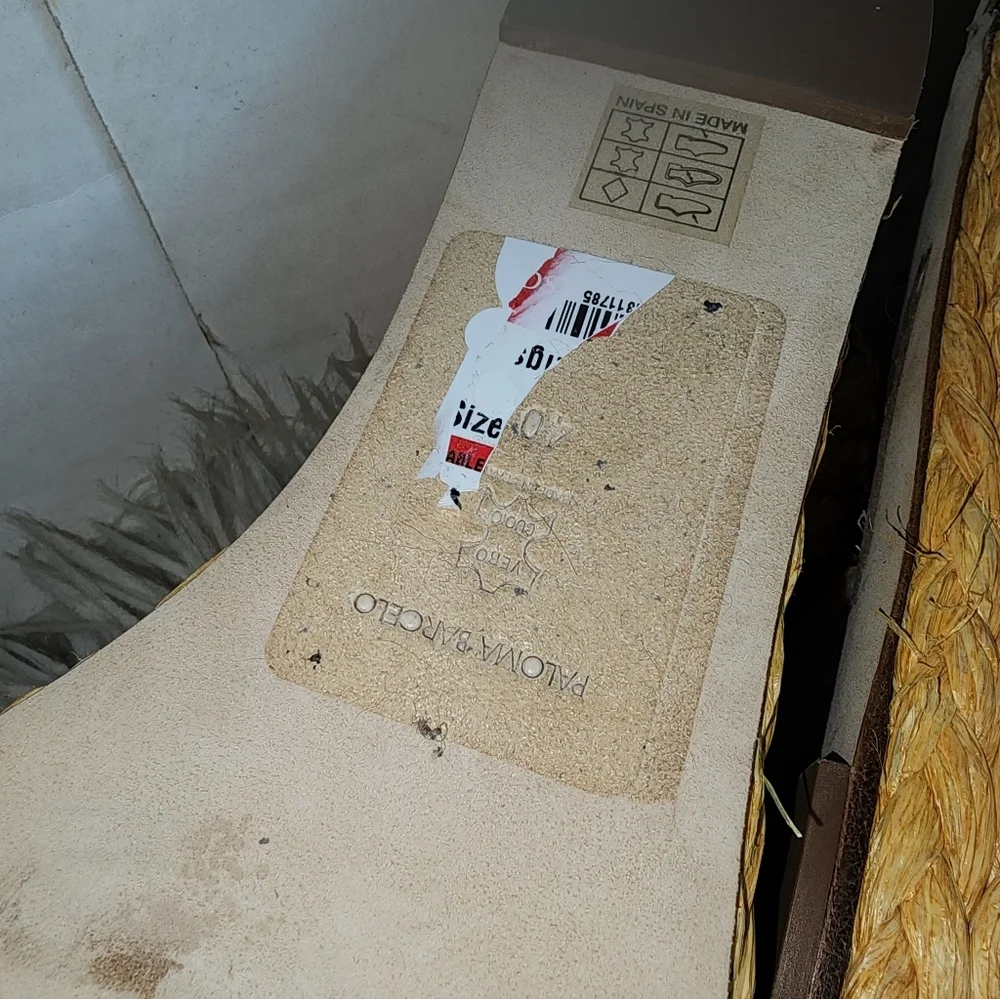 Paloma Barceló Layna Braided Raffia Sandals 40/10